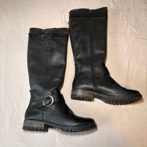 Women's MOUN TREK Black Midtown Buckle Lace Up Boots Size‎ 6